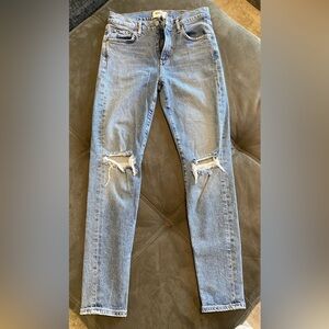 AGOLDE Sophie Distressed Skinny Jeans Size 26 Light Wash High Rise